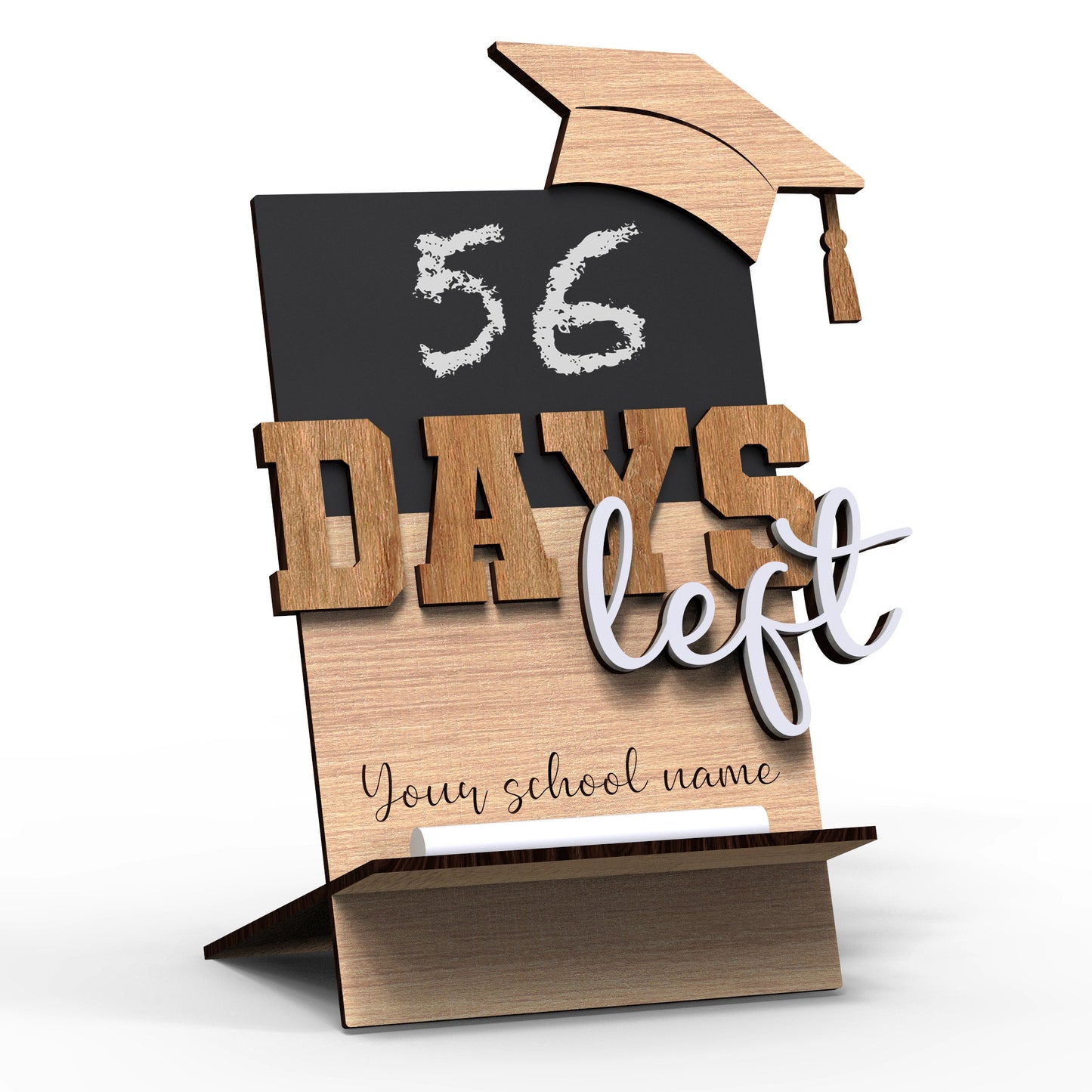 Chalkboard | Personalized customizable graduation countdown | Days left