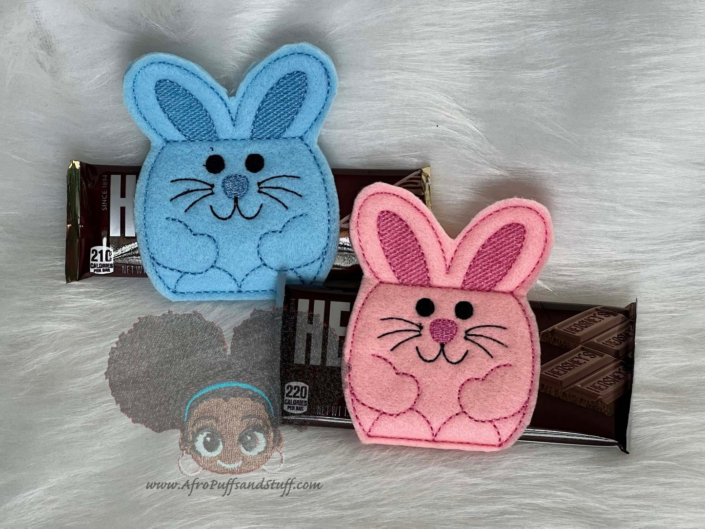 Honey Bunny Chocolate Slider Treat holder, Class Gifts Treat Bag, Goody Bag, Basket Stuffer