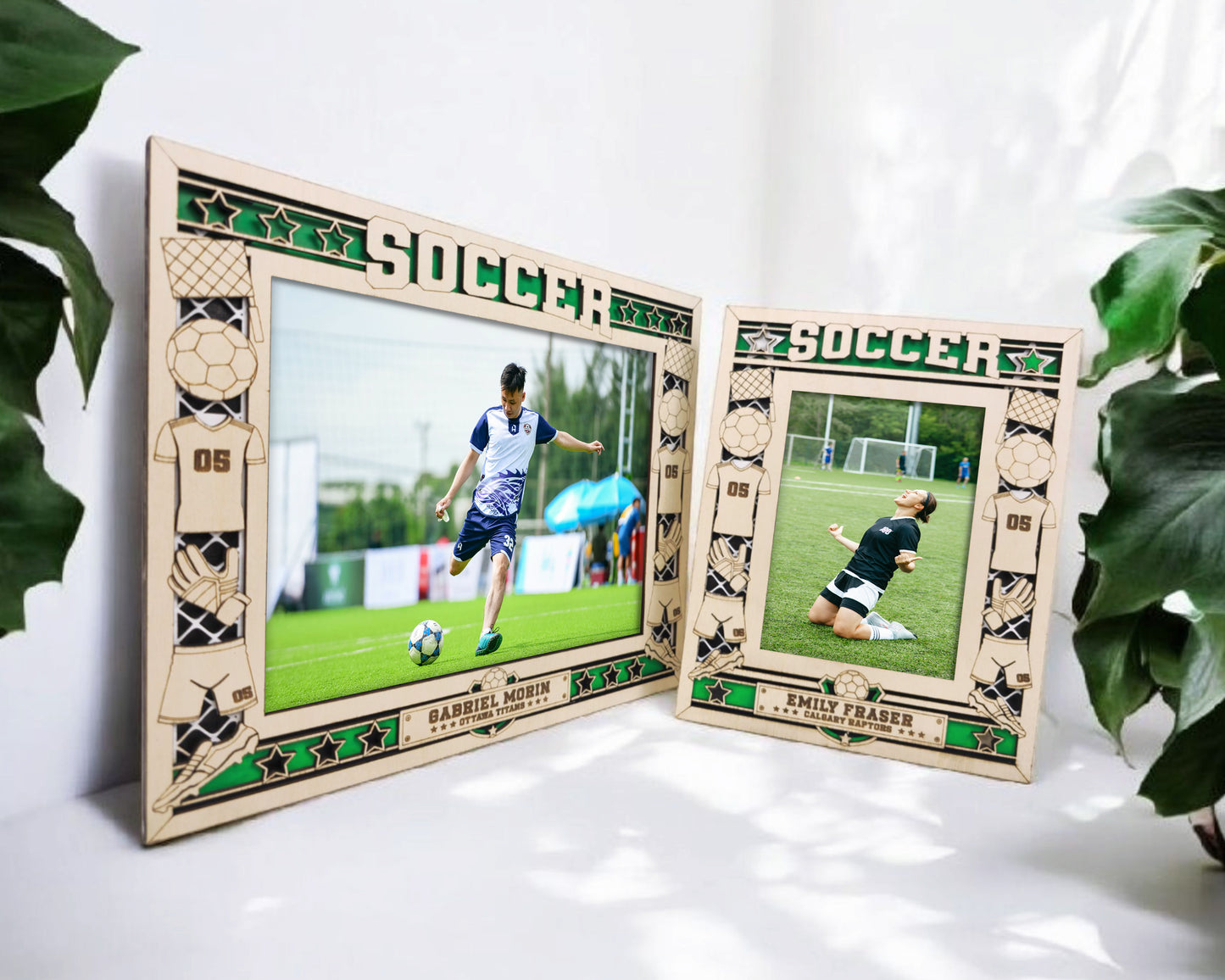 Customizable Baseball & Soccer Icon Frame – Personalized Sports Photo Display