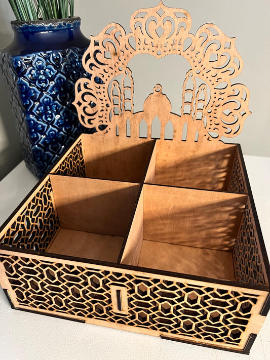 Islamic Serving Box Table Centerpiece | Eid Mubarak | Ramadan Decor
