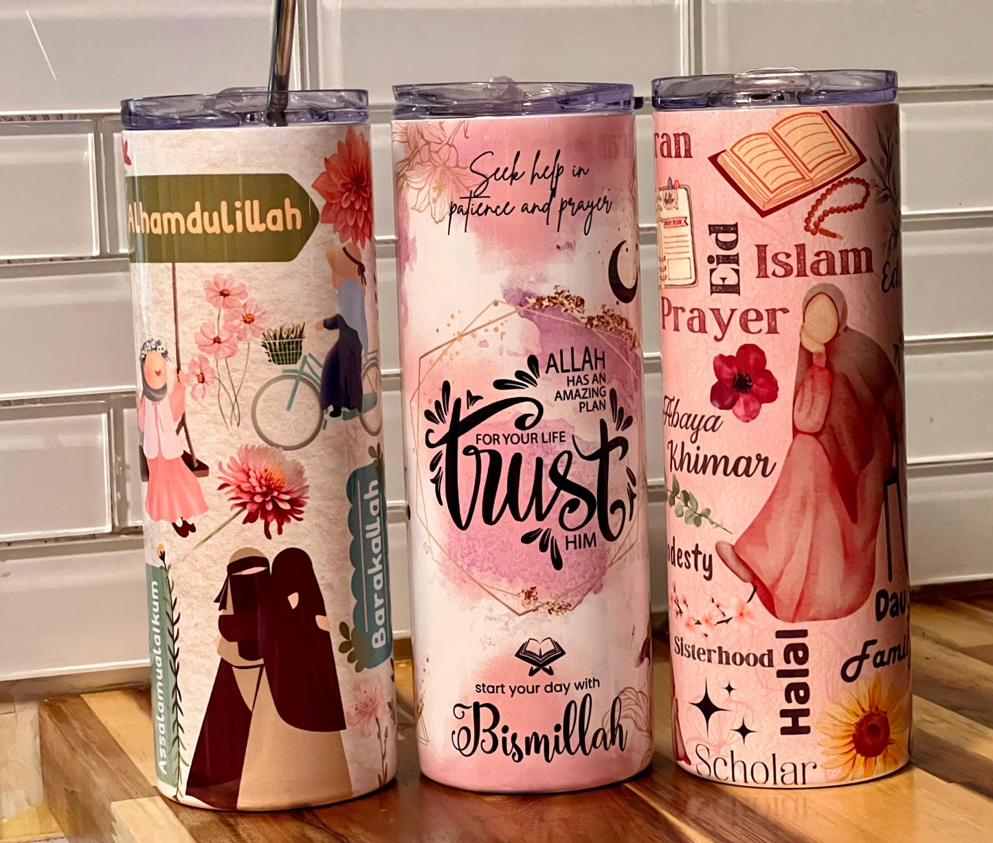 Stay Refreshed with Faith-Inspired Style Islamic-Themed Hot/Cold Tumblers