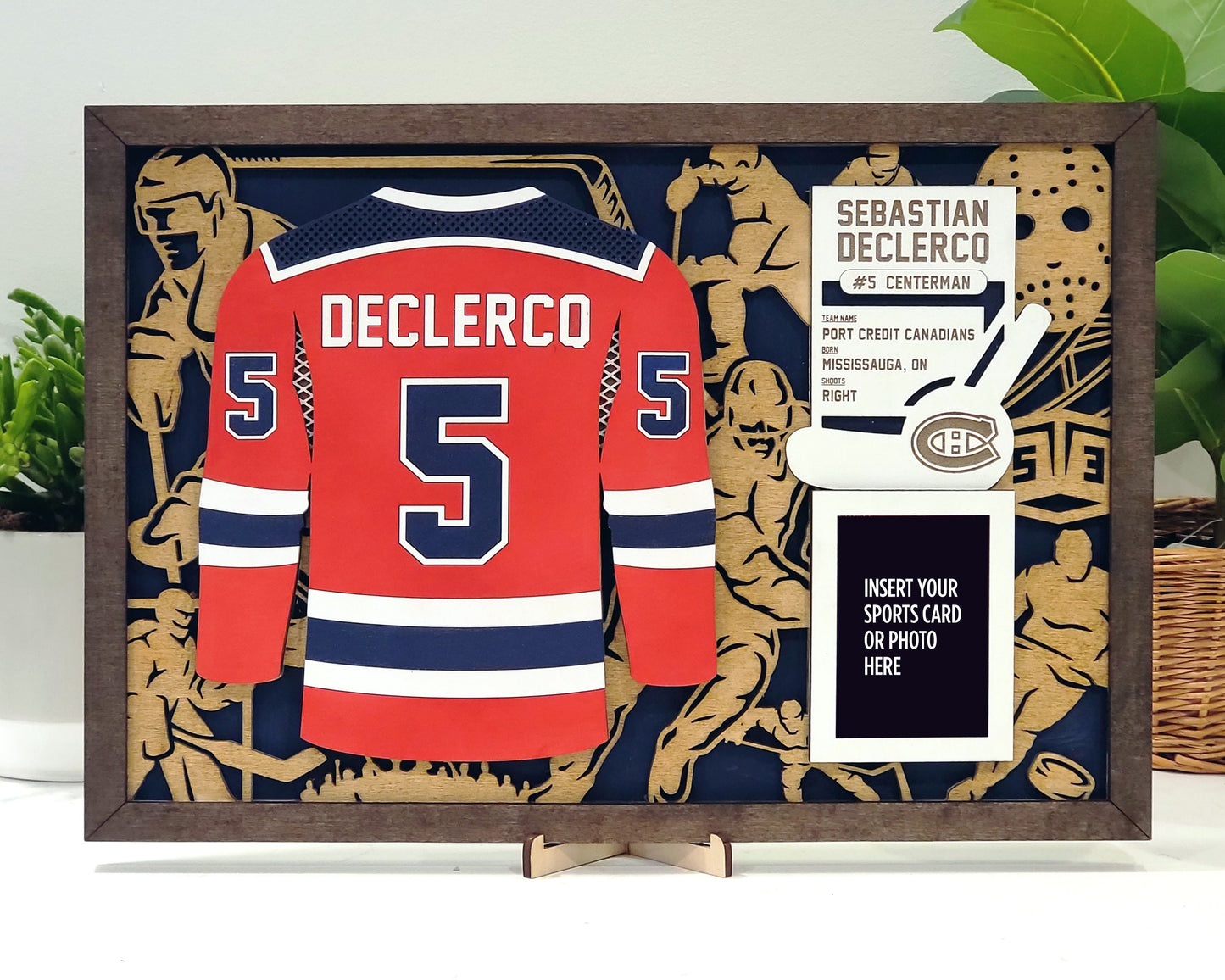 Celebrate Your Sports Journey with Custom Wooden Jersey Plaques & Awards! π