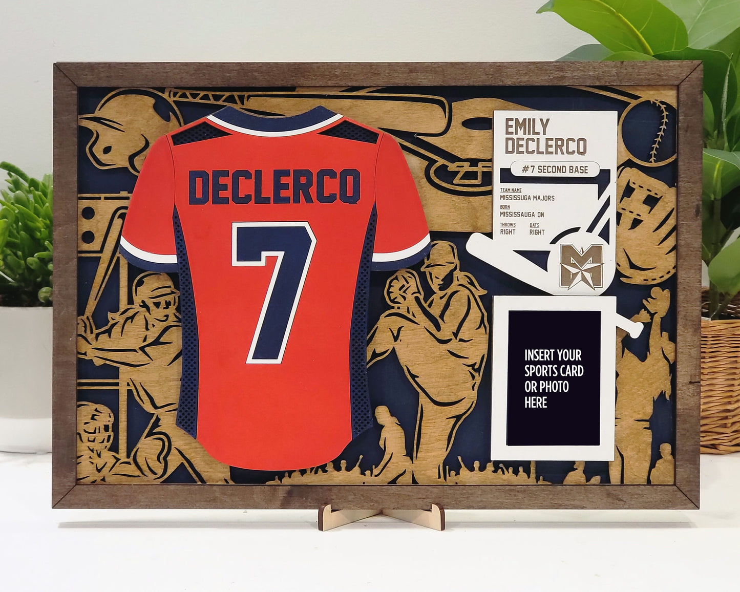 Celebrate Your Sports Journey with Custom Wooden Jersey Plaques & Awards! π