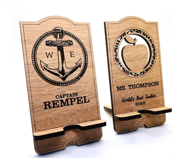 Custom Cell Phone Stands - Wooden