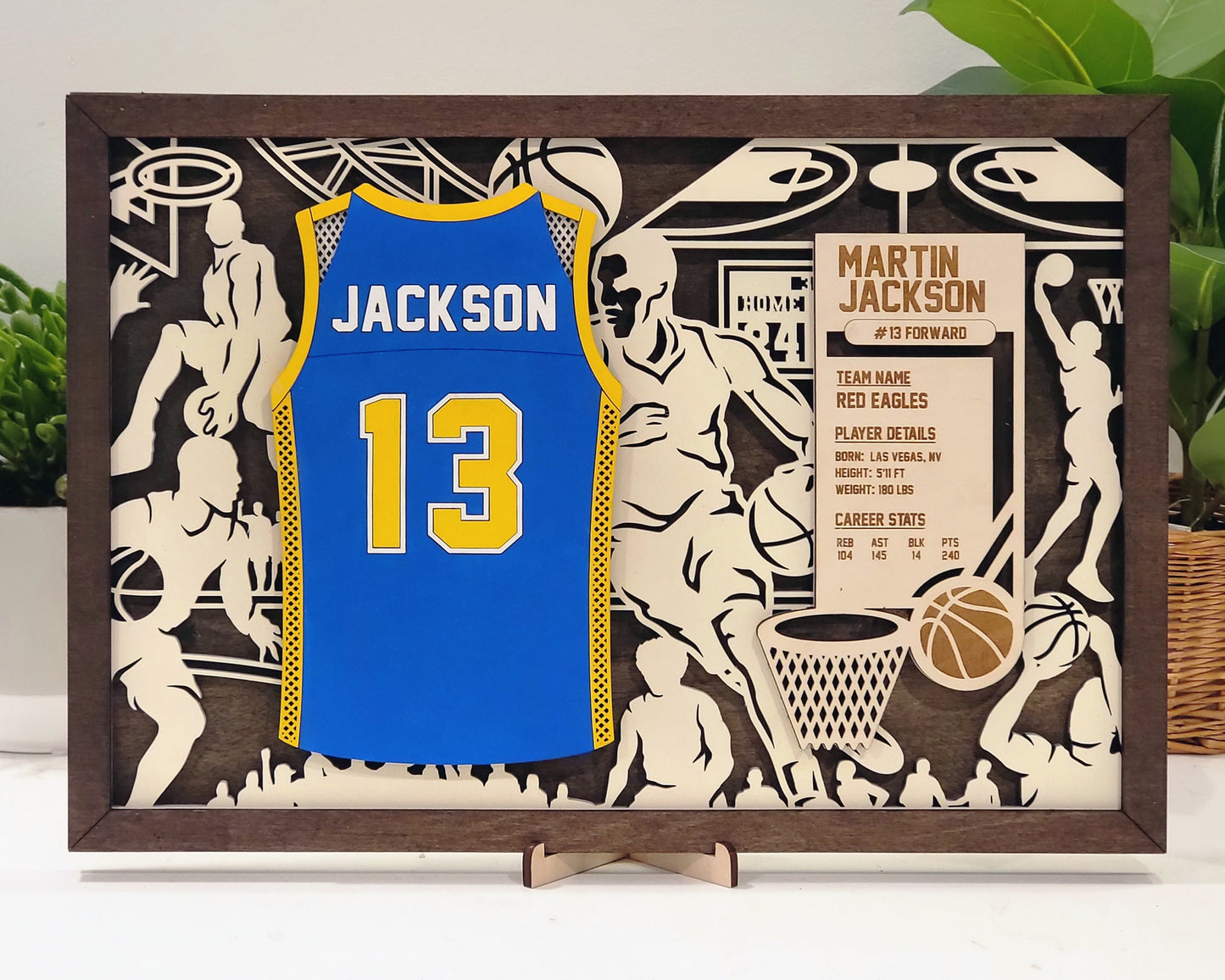 Celebrate Your Sports Journey with Custom Wooden Jersey Plaques & Awards! π