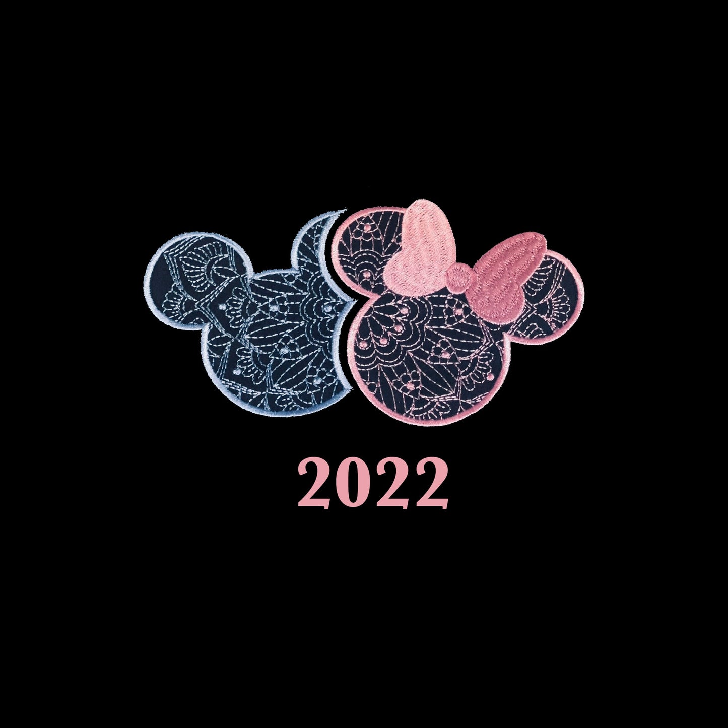 Mickey Mouse and Minnie Mouse Inspired Vintage Unique Embroidery Design - T-Shirt/Hoodie - CHILD AND ADULT Sizes - Couples
