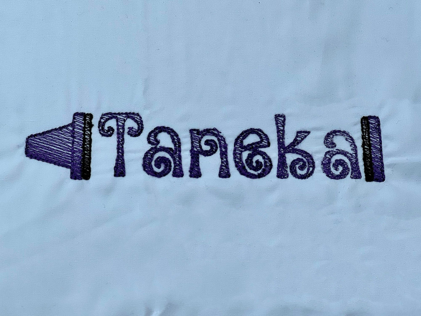 BACK TO SCHOOL - Crayon Name Frame Sketch Personalized embroidered shirt/sweatshirt Teachers, Children and Toddlers - Crayon with Name