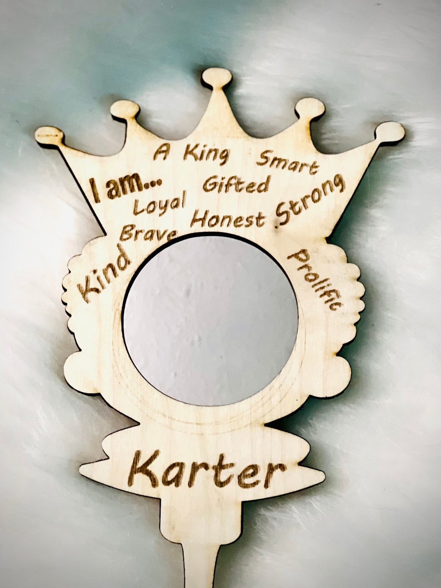 Afro Puff Affirmation Mirror - Personalized