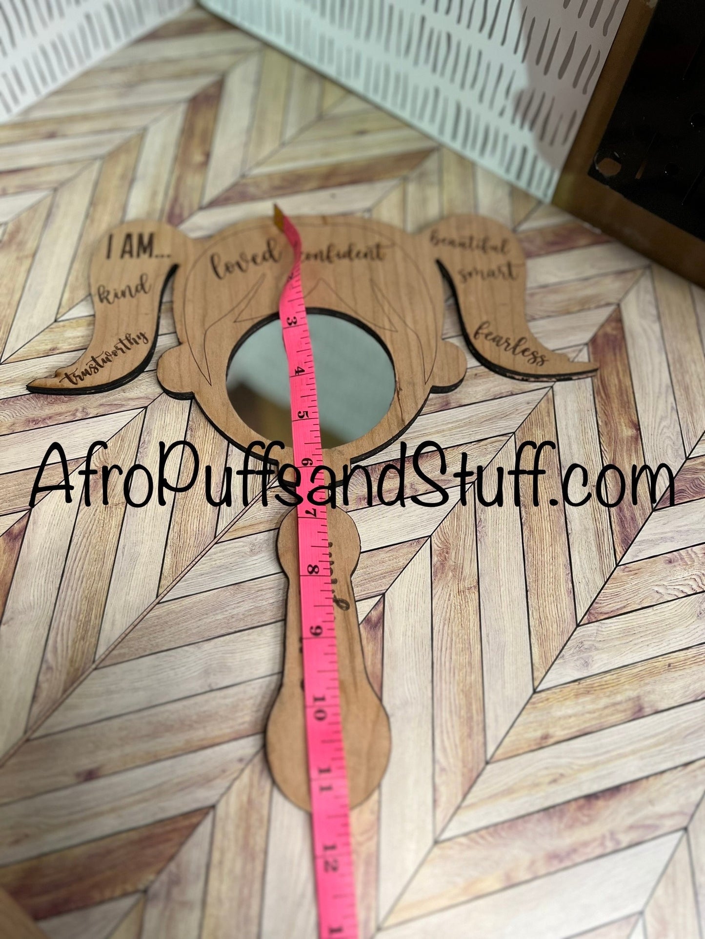 Afro Puff Affirmation Mirror - Personalized
