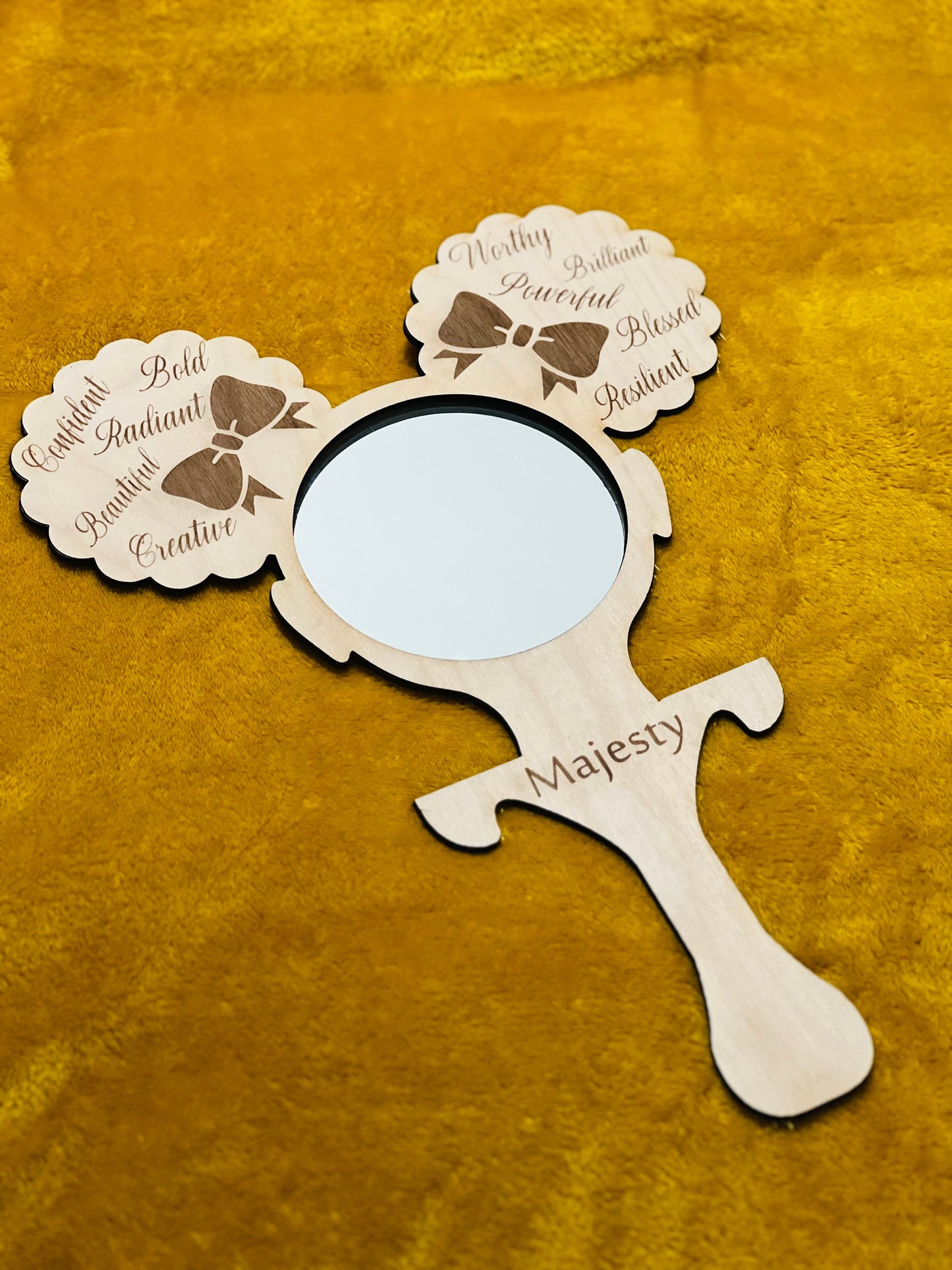 Afro Puff Affirmation Mirror - Personalized