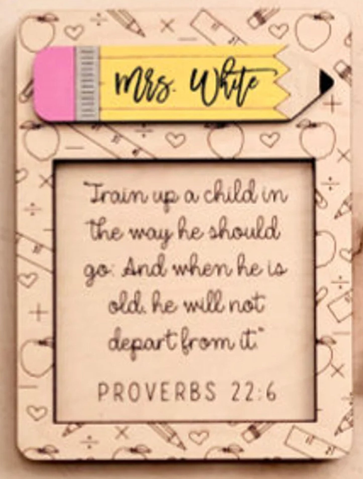 Customizable Teacher Sticky Note Holder | Teacher Gift | Personalized Quote