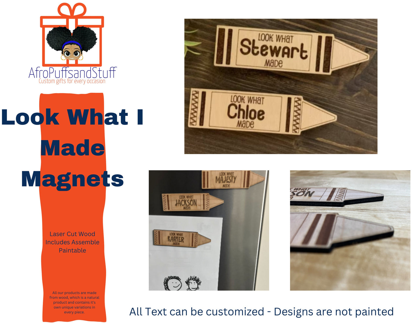 3 Look What I Made Personalized Magnet | Show Student Work |