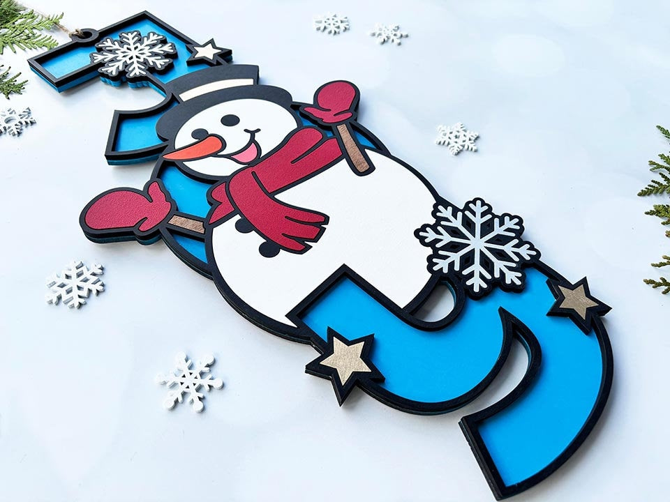 JOY sign - Snowman or Reindeer