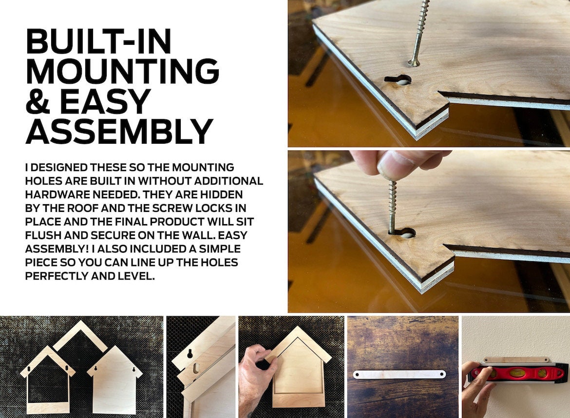 Elevate Your Home's Entryway with Charm handcrafted House-Shaped Wooden Key Holders