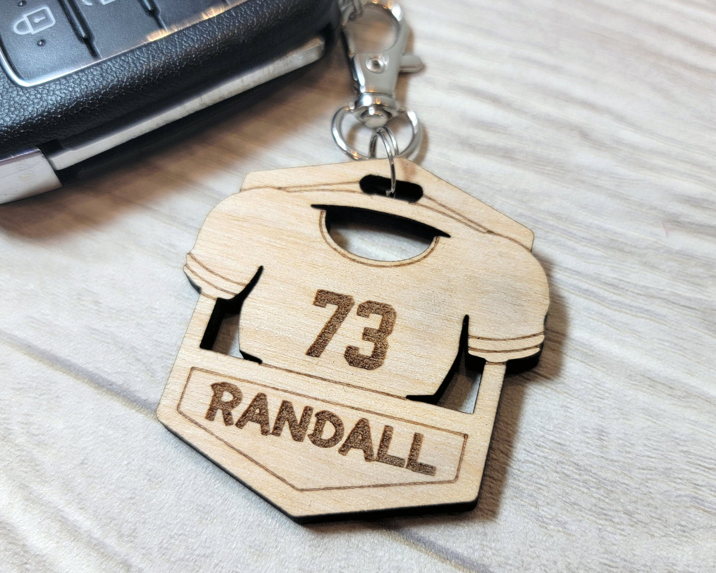 Customizable Sports Wooden Keyrings and Bag Tags