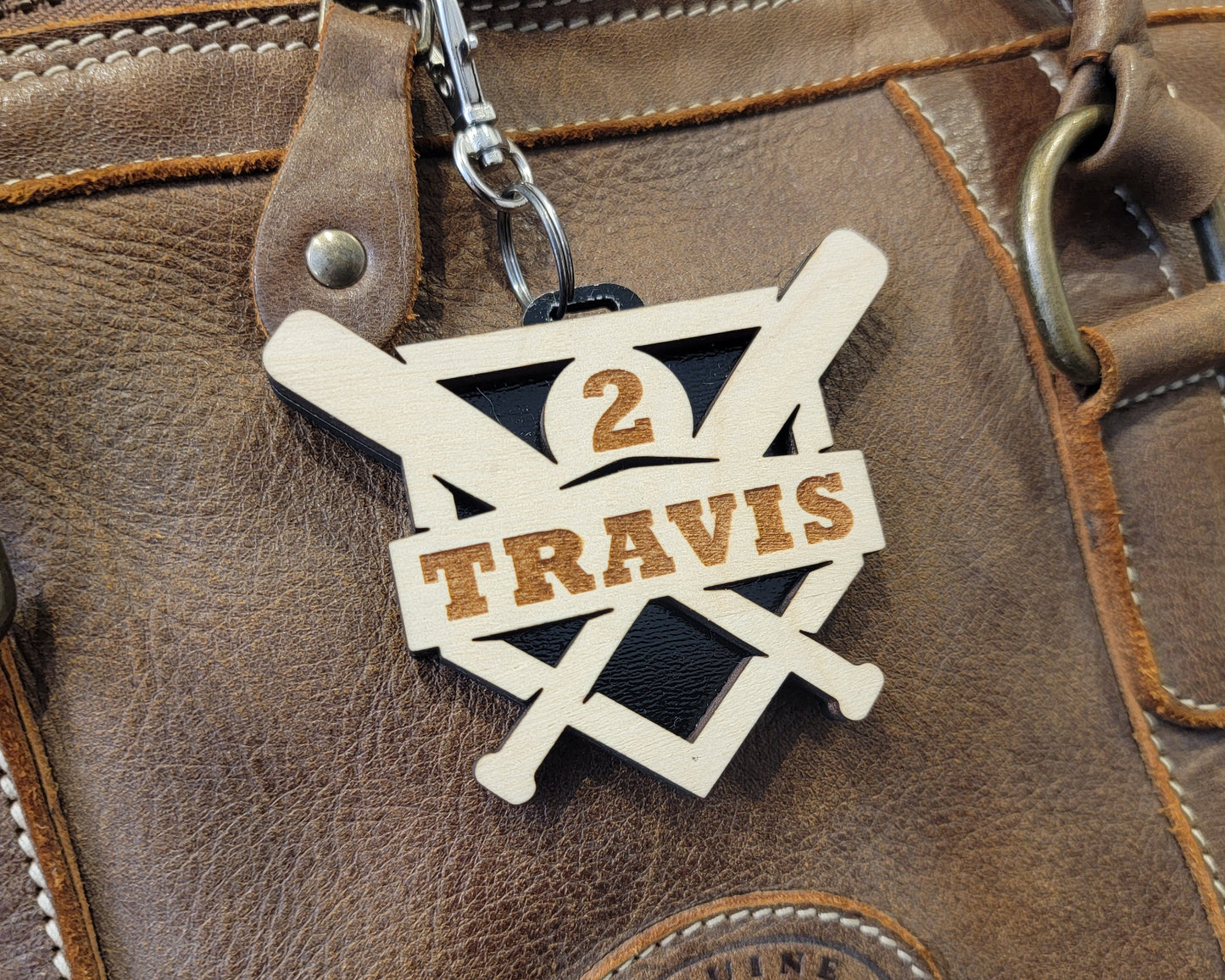 Customizable Sports Wooden Keyrings and Bag Tags
