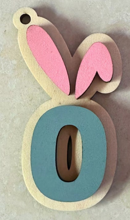 Personalized Bunny Ear Letter Tag