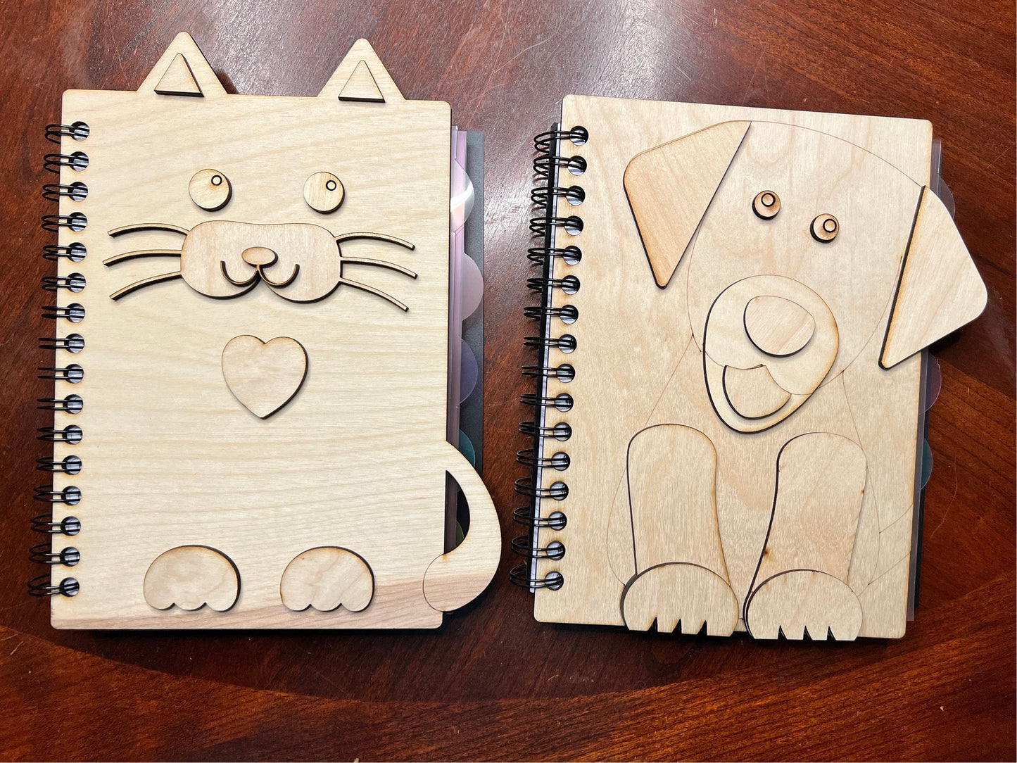 Wooden Notebook Cover Paint it yourself Dog or Cat Notebooks - Personalizable