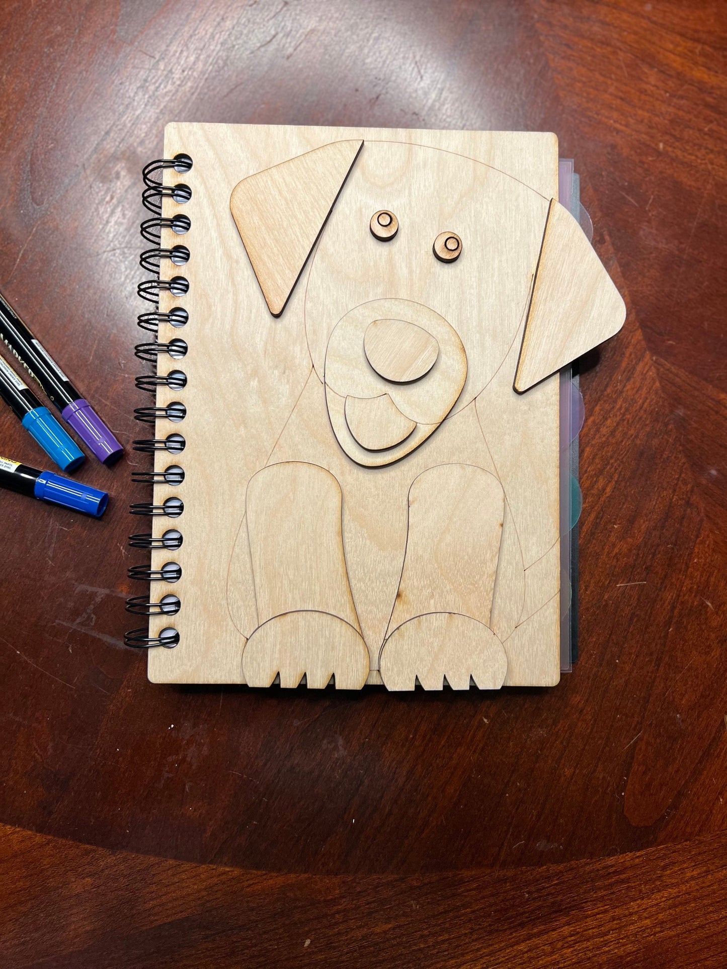 Wooden Notebook Cover Paint it yourself Dog or Cat Notebooks - Personalizable