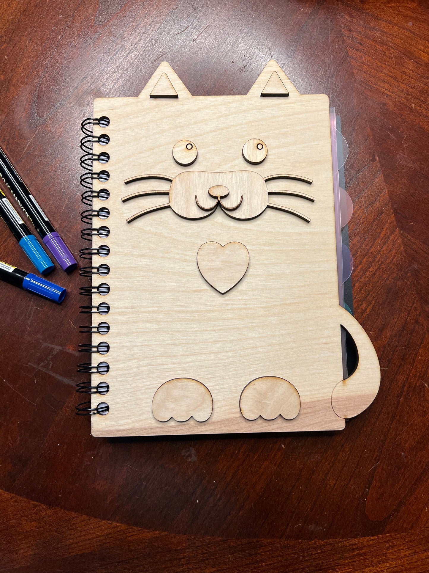 Wooden Notebook Cover Paint it yourself Dog or Cat Notebooks - Personalizable