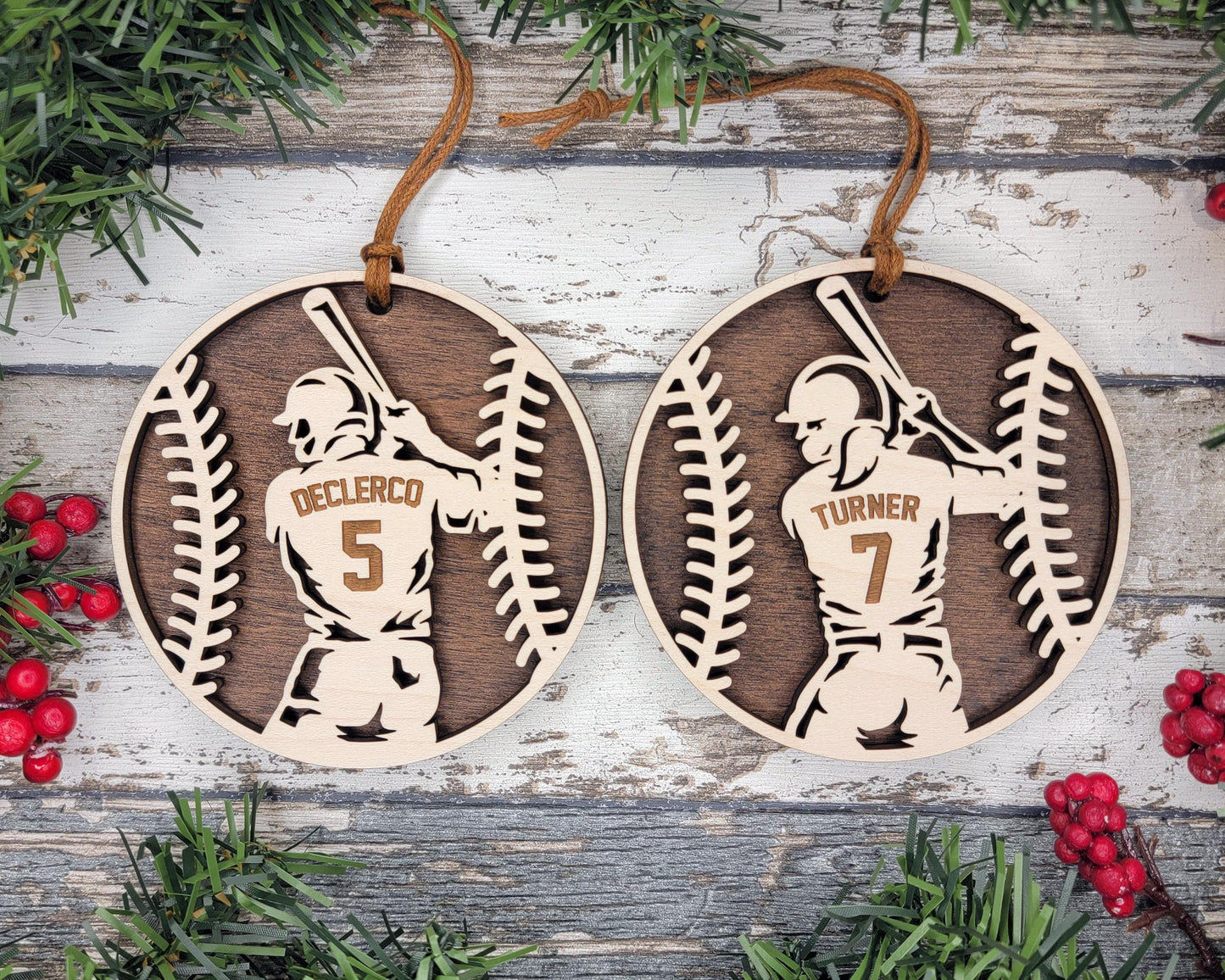 Stadium Series Ornaments - Baseball, Softball, Football, Soccer, Hockey, Volleyball, Basketball, Lacross, Golf - Male and Female Options