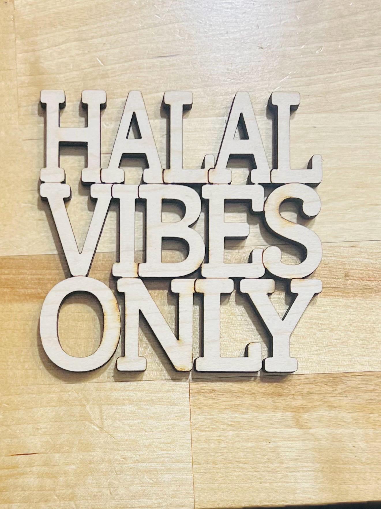 Islamic Themed Wooden Coasters - Set of 4