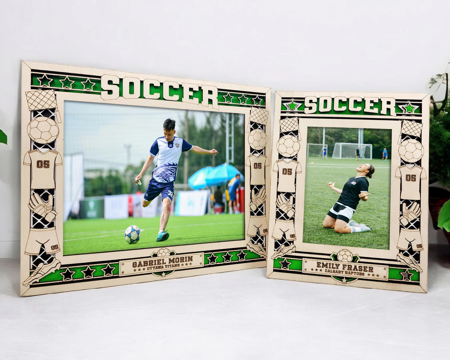 Customizable Baseball & Soccer Icon Frame – Personalized Sports Photo Display