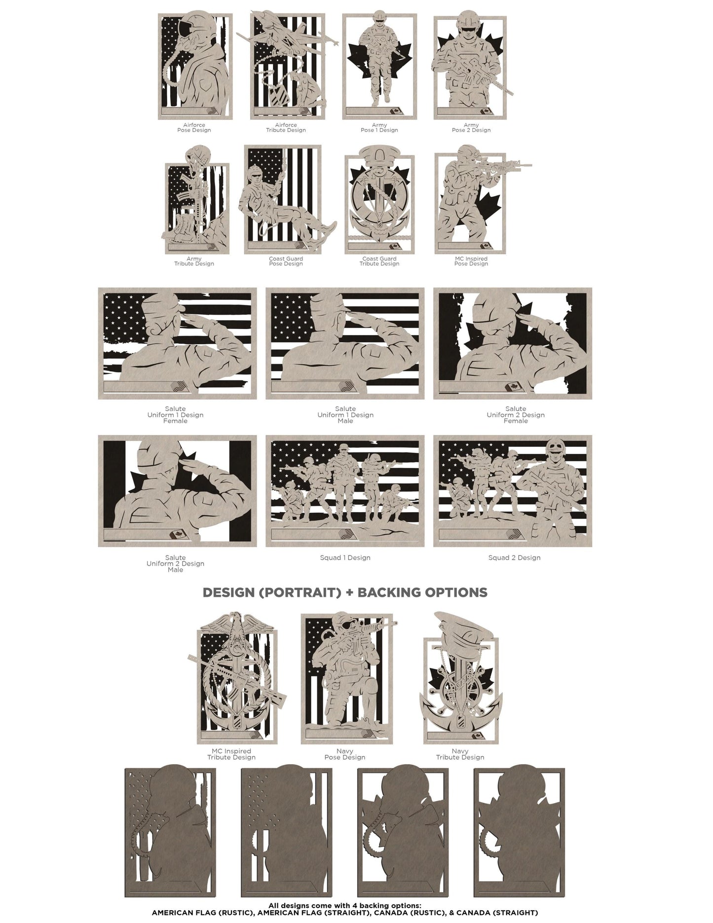 Military Tribute and Honor Plaques