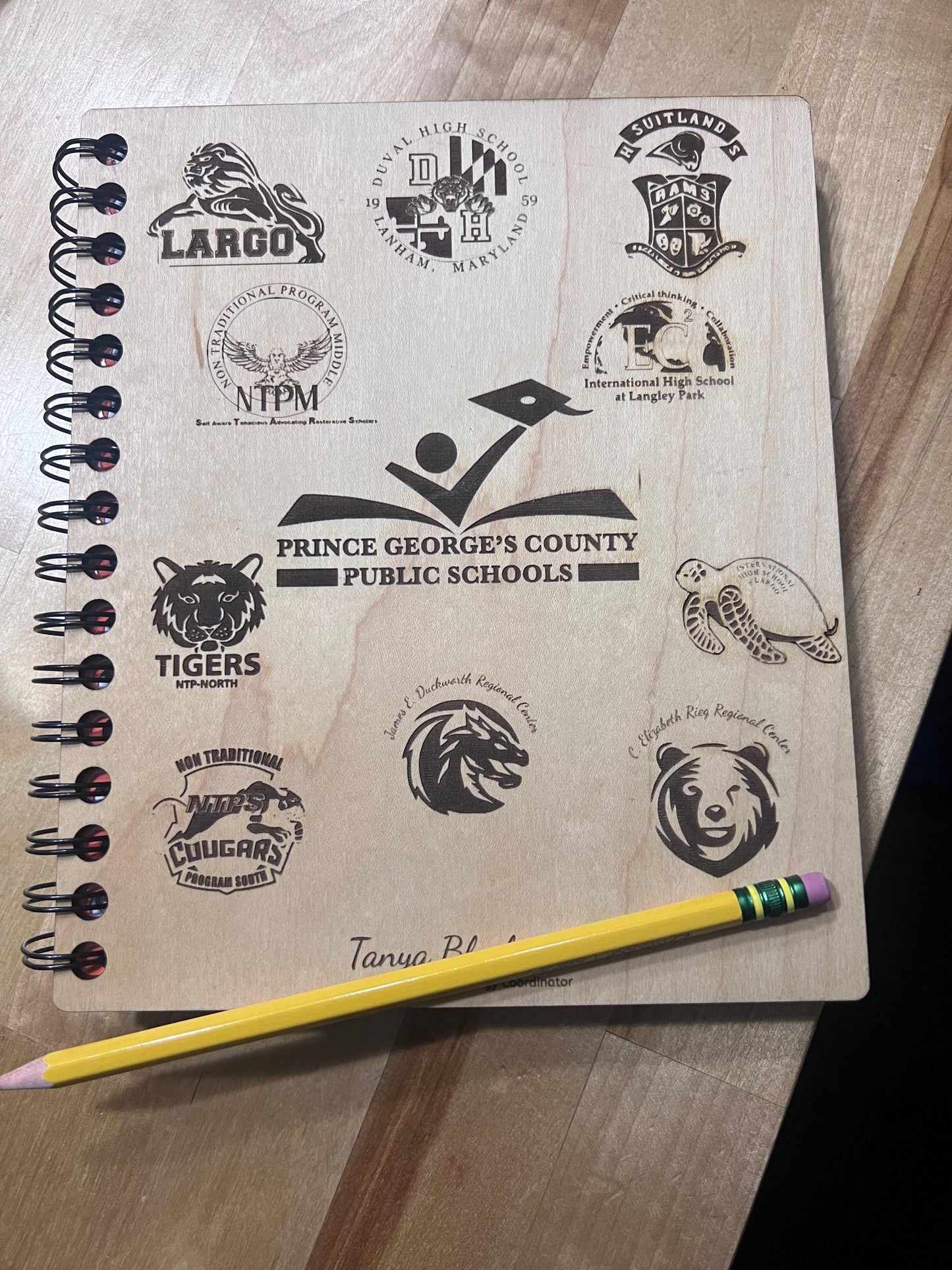 Custom Wooden Notebook | Personalized Journal with Laser Engraved Cover