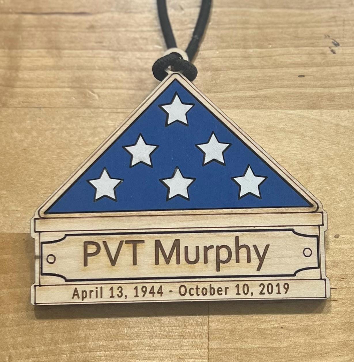 Memorial American Flag Ornament – Personalized Patriotic Remembrance Keepsake for Veterans, Heroes & Loved Ones – Military Tribute Gift
