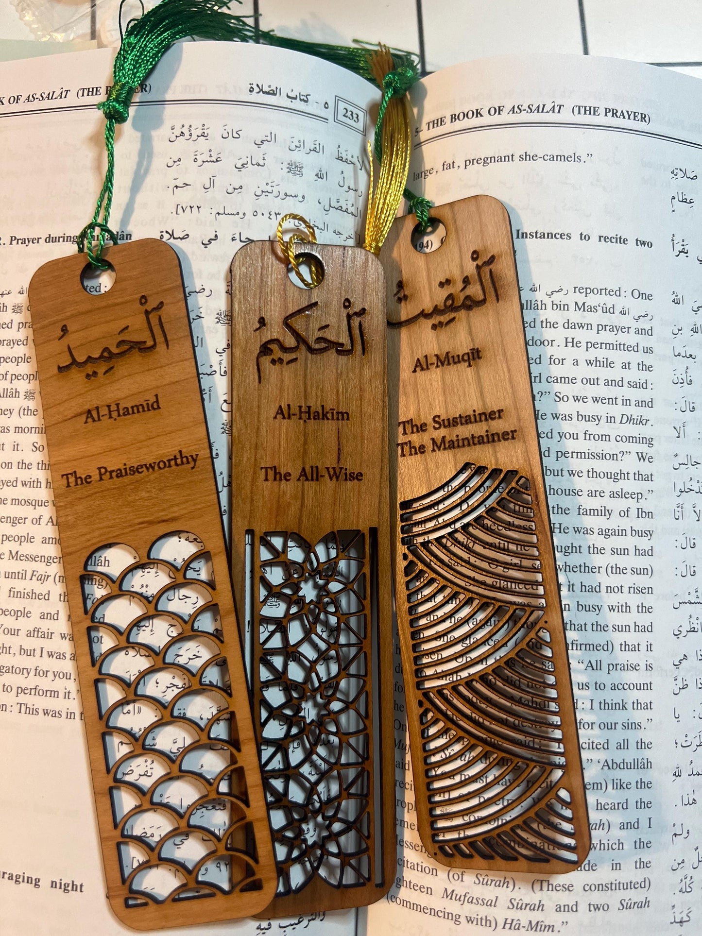 99 Names of Allah - Wooden Laser Cut Bookmark 99 Names of Allah | Islamic Gift, Quran Bookmark, Eid Ramadan Gift