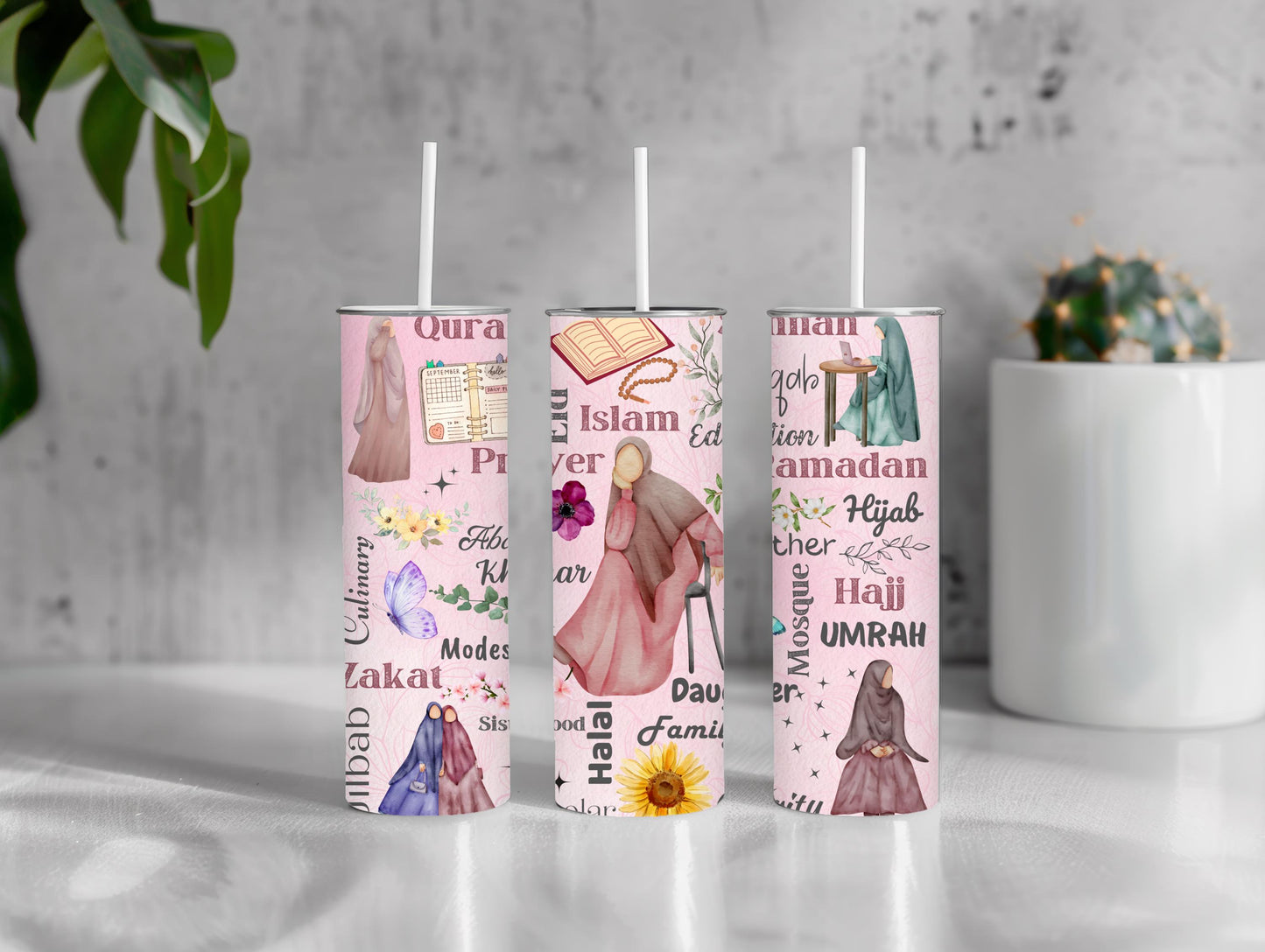 Stay Refreshed with Faith-Inspired Style Islamic-Themed Hot/Cold Tumblers