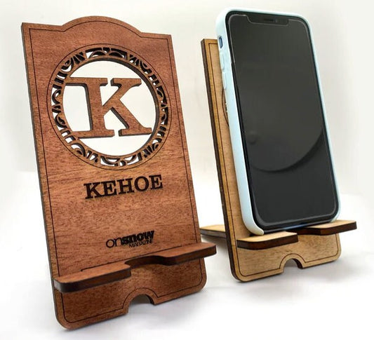 Custom Cell Phone Stands - Wooden