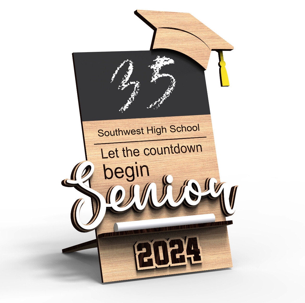Chalkboard | Personalized customizable graduation countdown | Days left