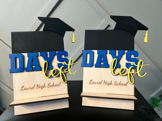 Chalkboard | Personalized customizable graduation countdown | Days left