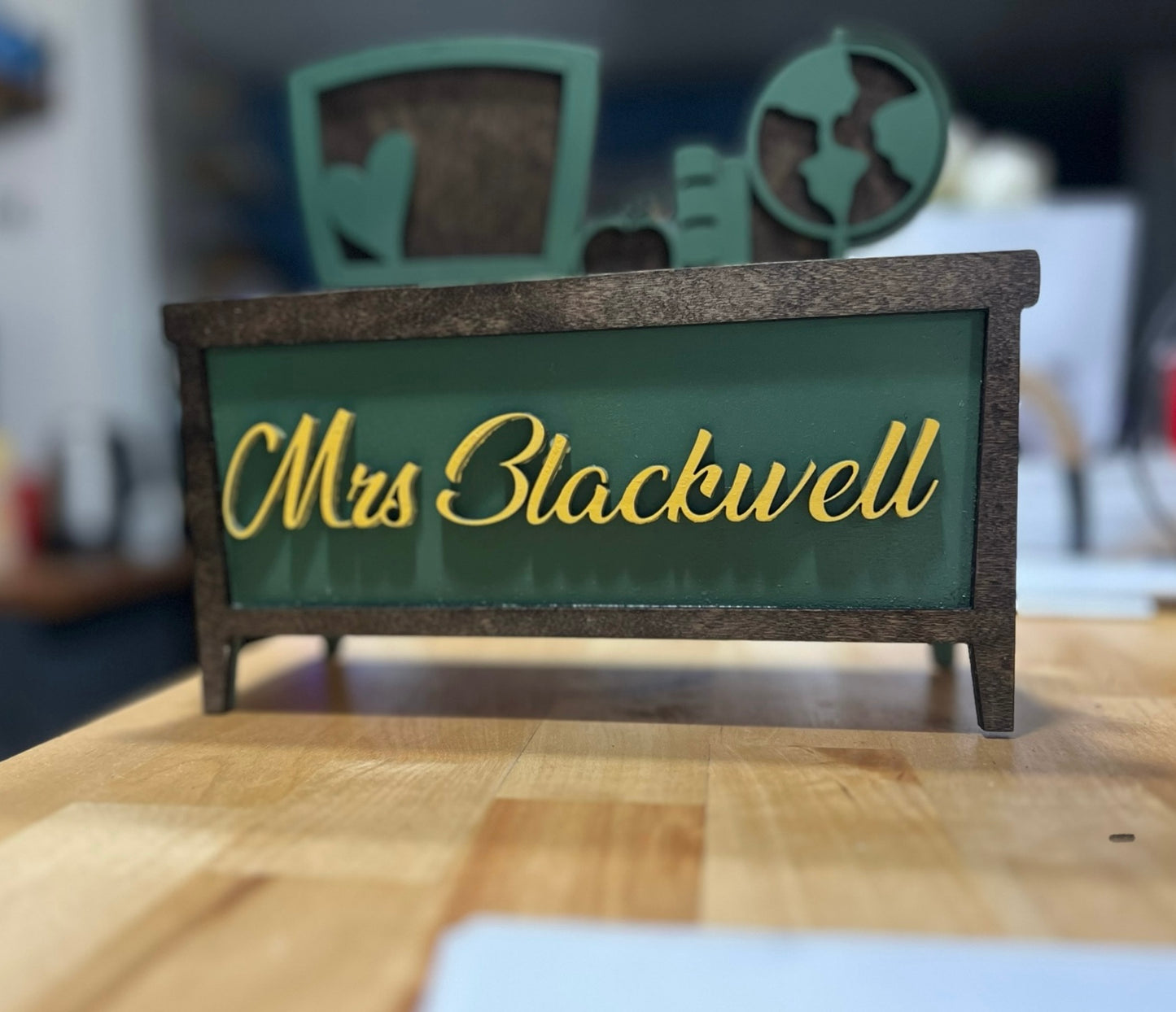 Personalized Teacher Pencil Box – Custom Desk Organizer for Teachers