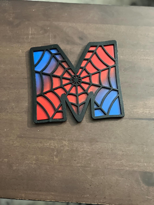 Custom Spiderman Web Letters – Personalized Superhero Wall Art, Door Sign, or Birthday Decor for Kids