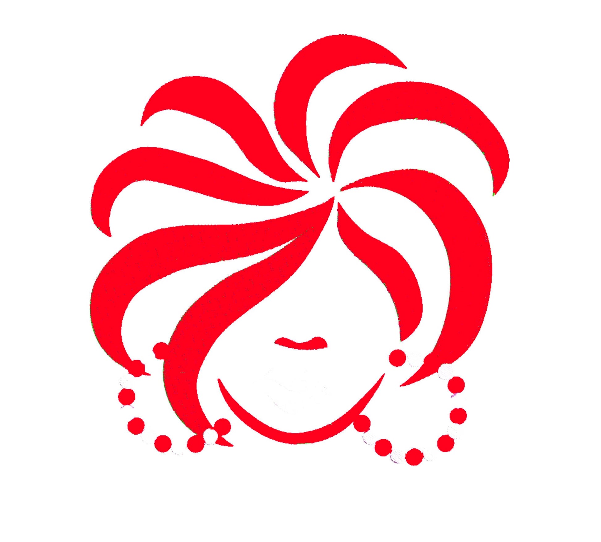 Sorority Colors Hair Lady Embroidered Design T-Shirt | Sweatshirt