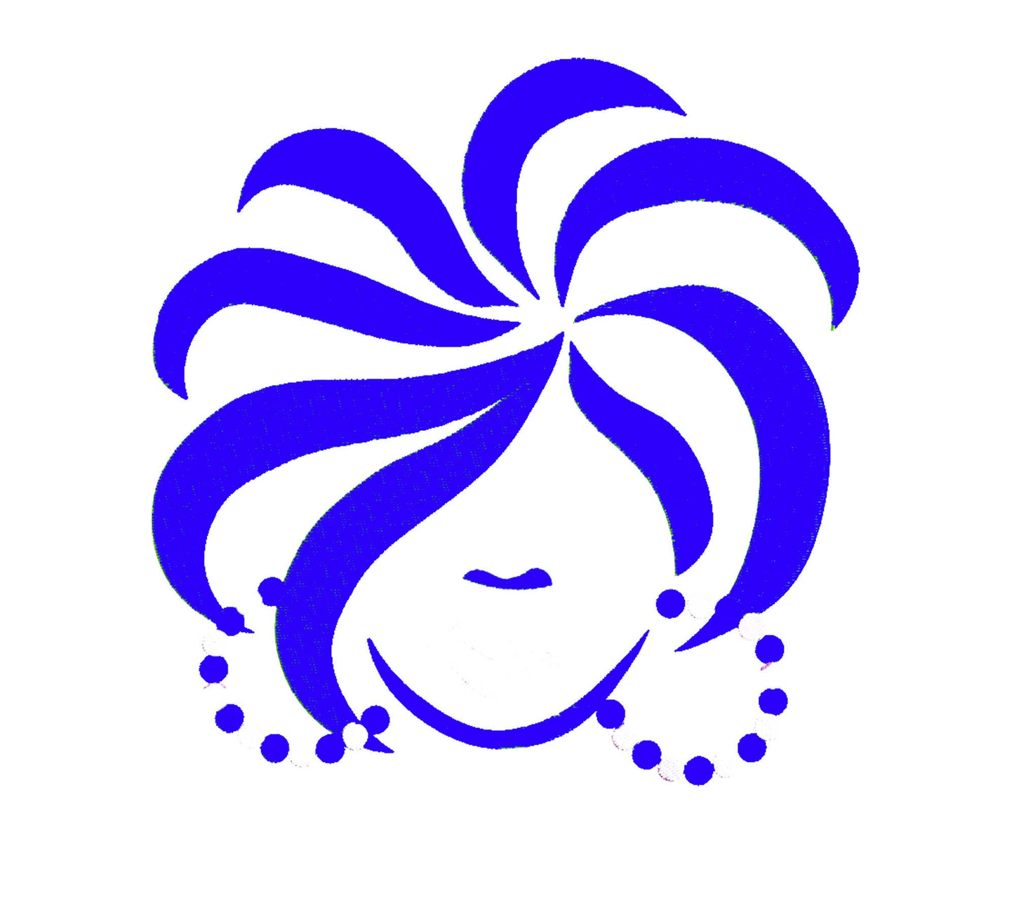 Sorority Colors Hair Lady Embroidered Design T-Shirt | Sweatshirt