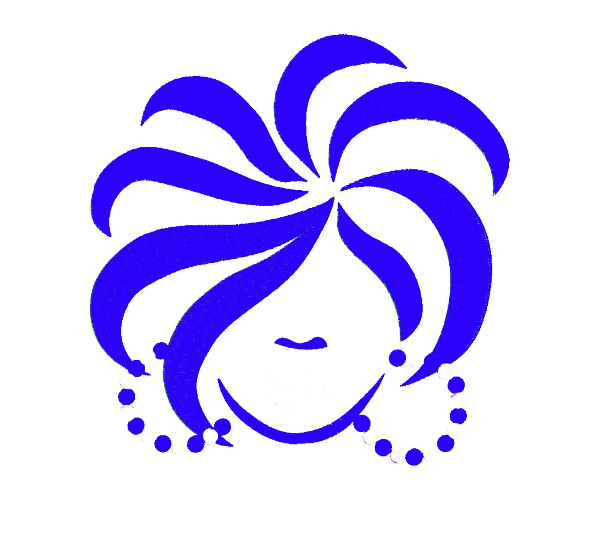 Sorority Colors Hair Lady Embroidered Design T-Shirt | Sweatshirt