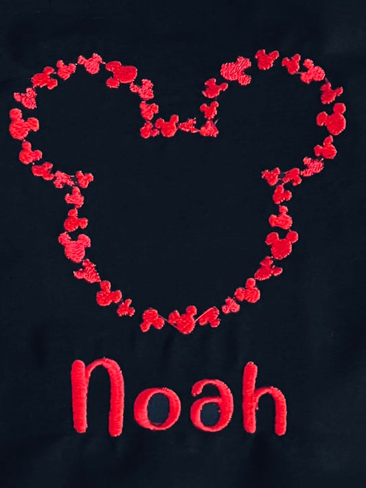 Mickey Mouse Inspired Unique Embroidery Design- T-Shirt/Hoodie - Make Mickey Mouse and Minnie Mouse Jealous - CHILD AND ADULTS