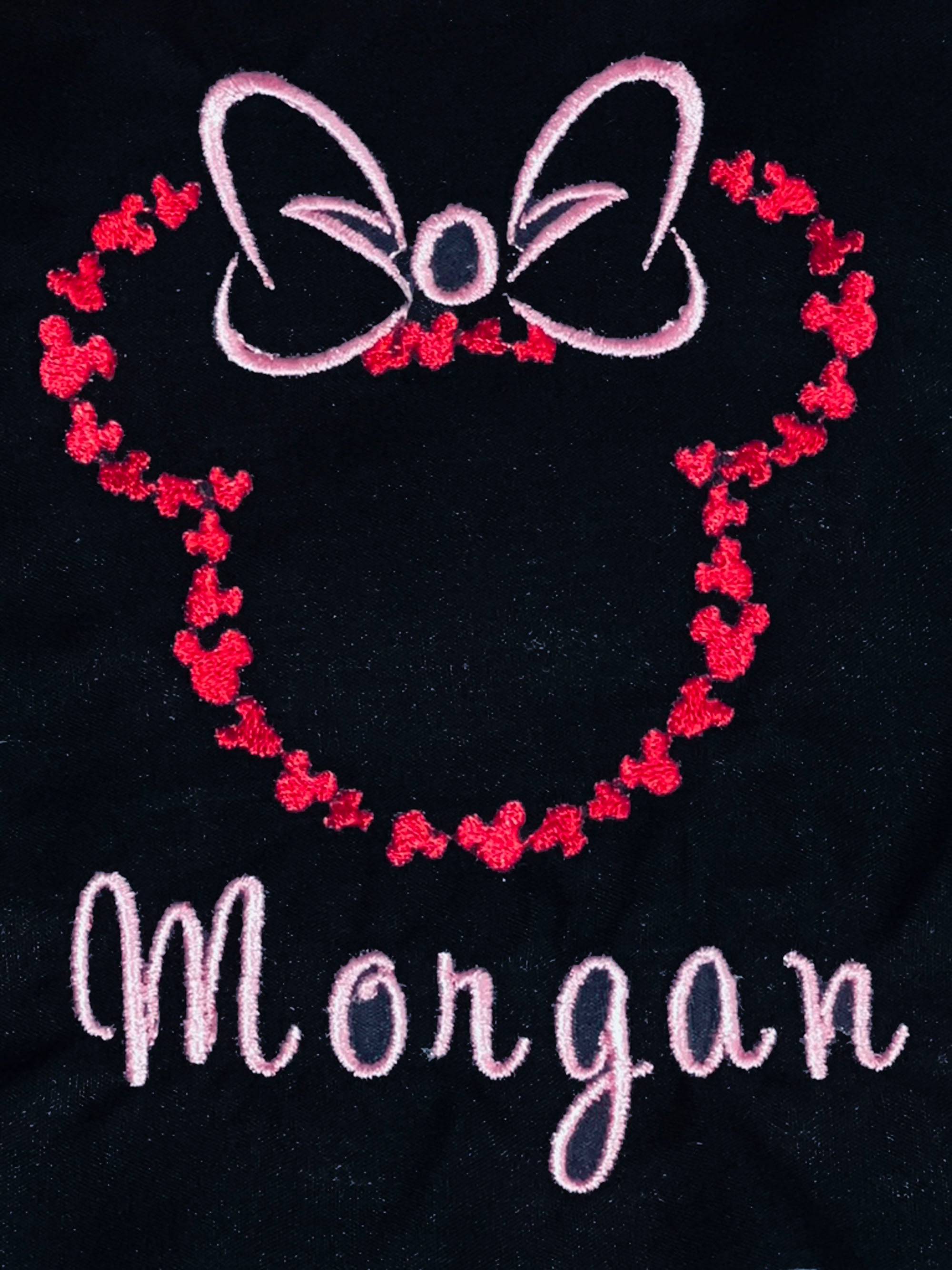 Minnie Mouse Inspired Unique Embroidery Design - T-Shirt/Hoodie - Make Mickey Mouse and Minnie Mouse Jealous - CHILD AND ADULTS
