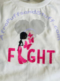 Fight Against Breast Cancer |Cancer Awareness | Pink Ribbon Embroidery Design Shirt/Sweatshirt