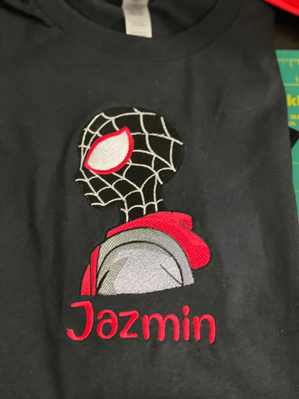 Mask Miles Morales Spiderman embroidery design Shirt