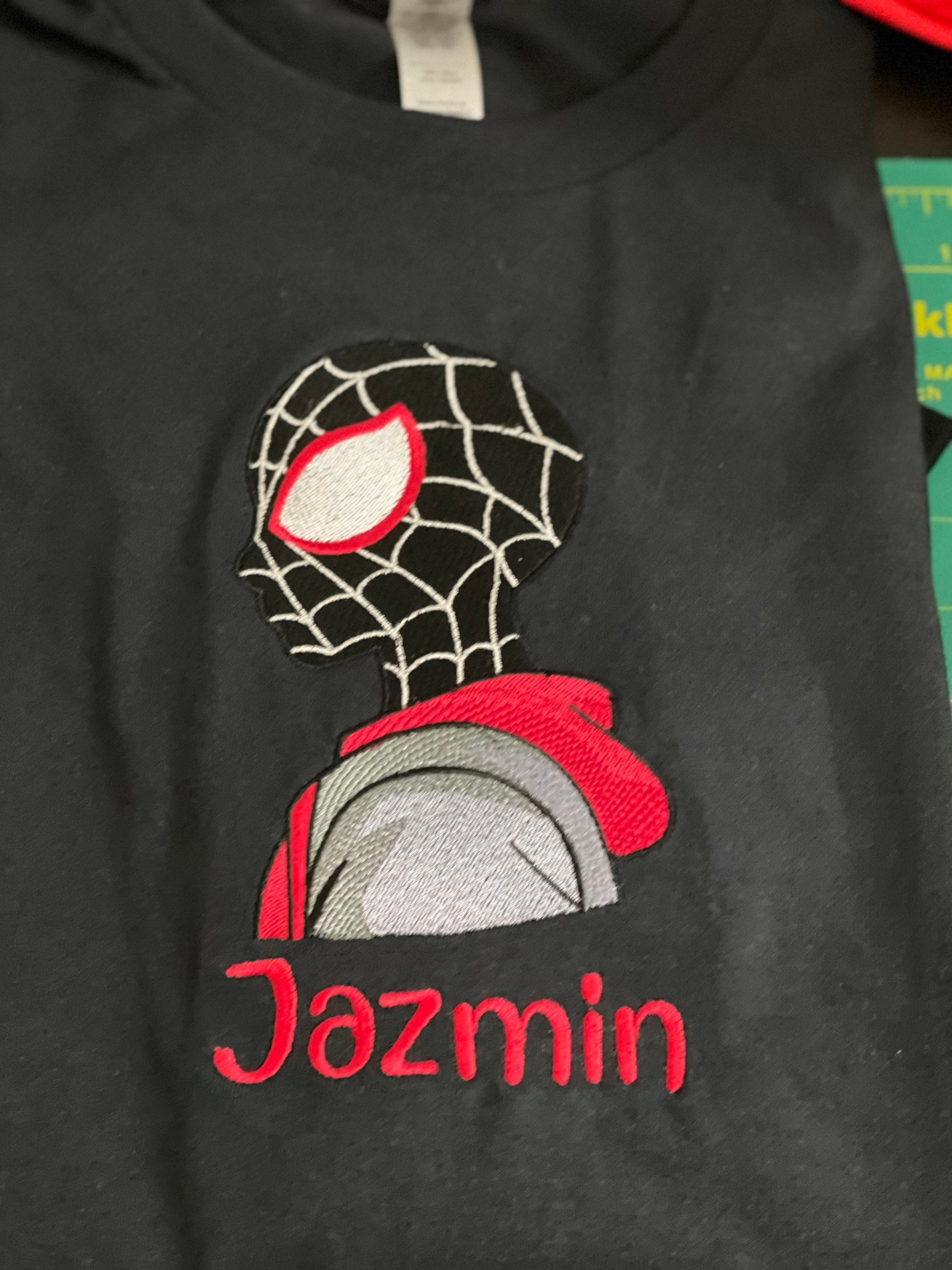 Mask Miles Morales Spiderman embroidery design Shirt