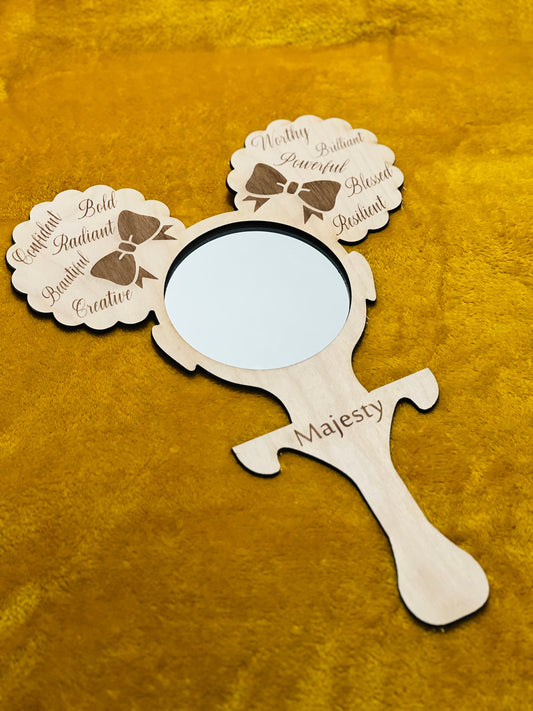 Afro Puff Affirmation Mirror - Personalized