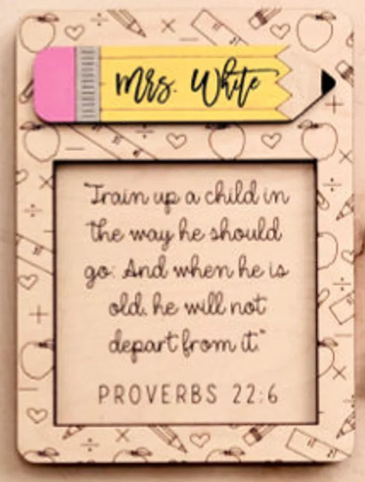 Customizable Teacher Sticky Note Holder | Teacher Gift | Personalized Quote