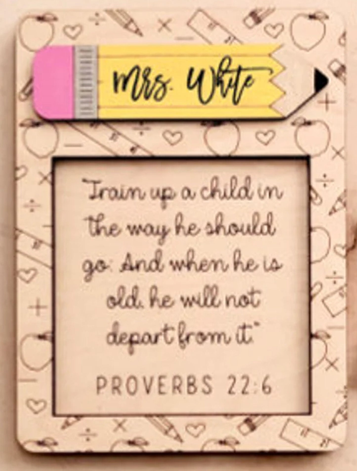 Customizable Teacher Sticky Note Holder | Teacher Gift | Personalized Quote