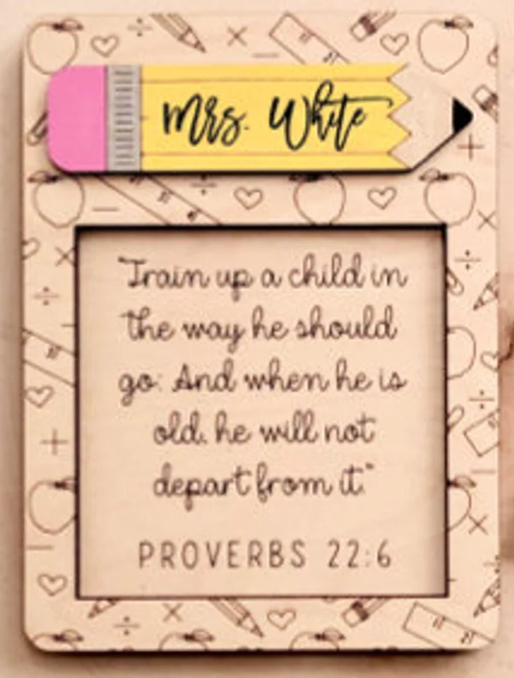 Customizable Teacher Sticky Note Holder | Teacher Gift | Personalized Quote