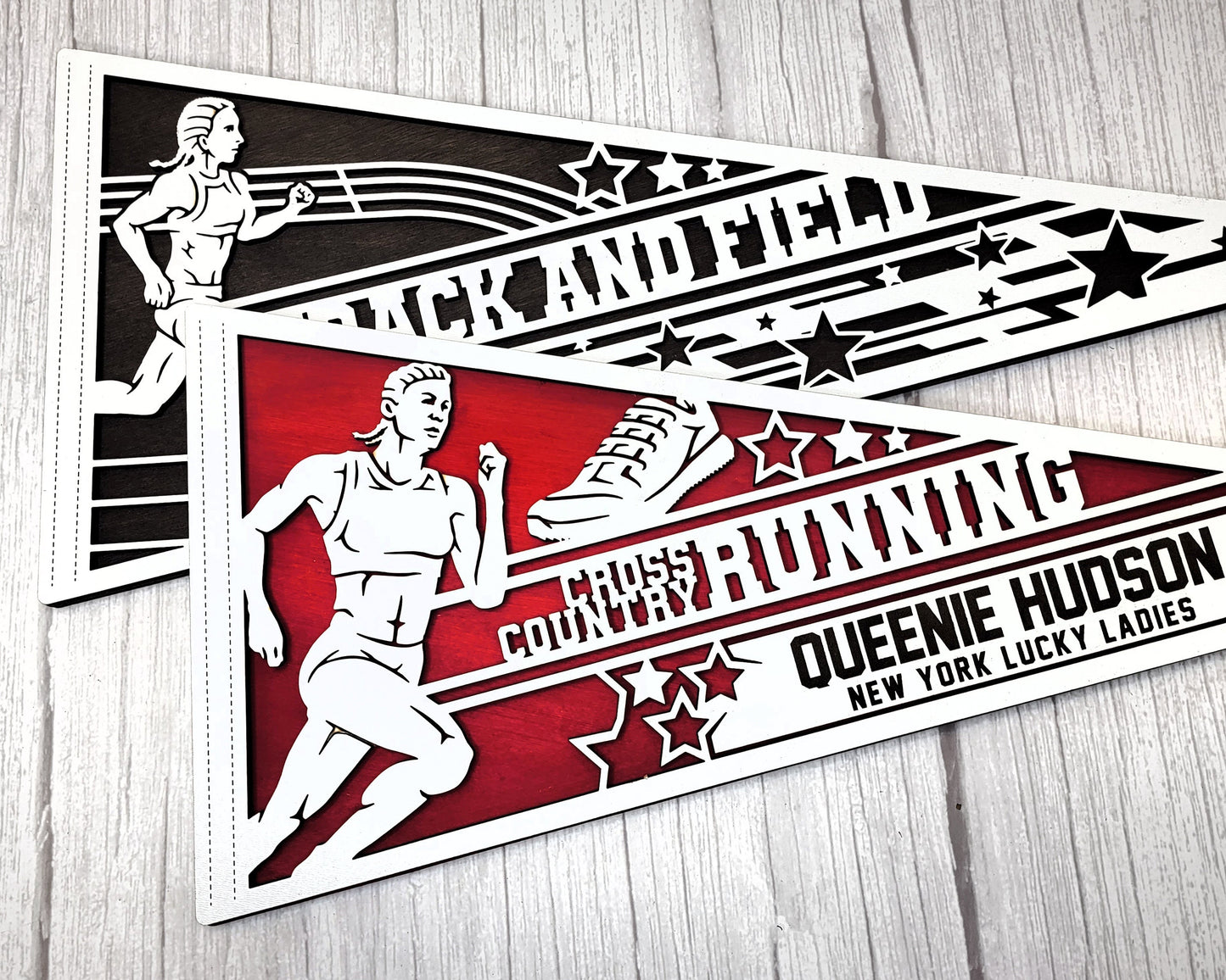 Custom Laser Cut Sports Pennant: Athlete Gift